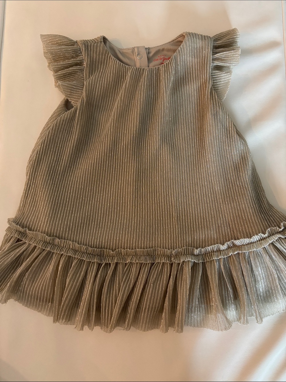 Cat & Jack Shimmery Ruffle Detail Dress and bloomers Size 18 months